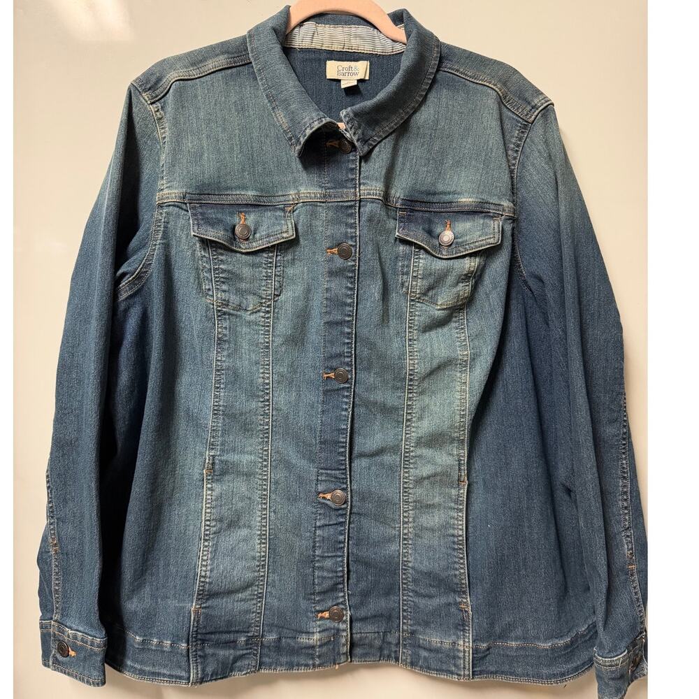 Croft & Barrow Women's Stretch Denim Jean Jacket Size 1X Plus
